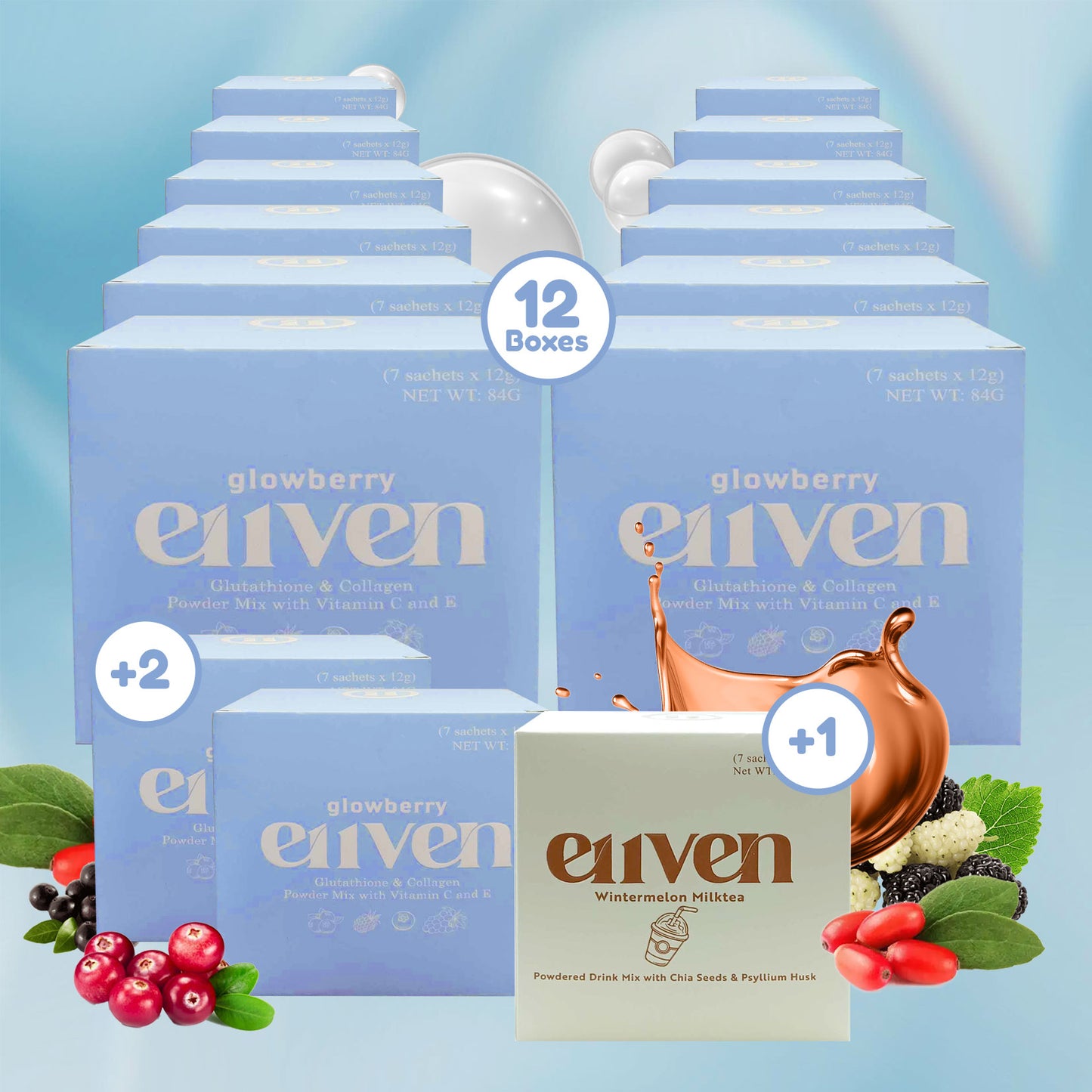 E11VEN Glowberry - Glutathione & Collagen Boosting Drink