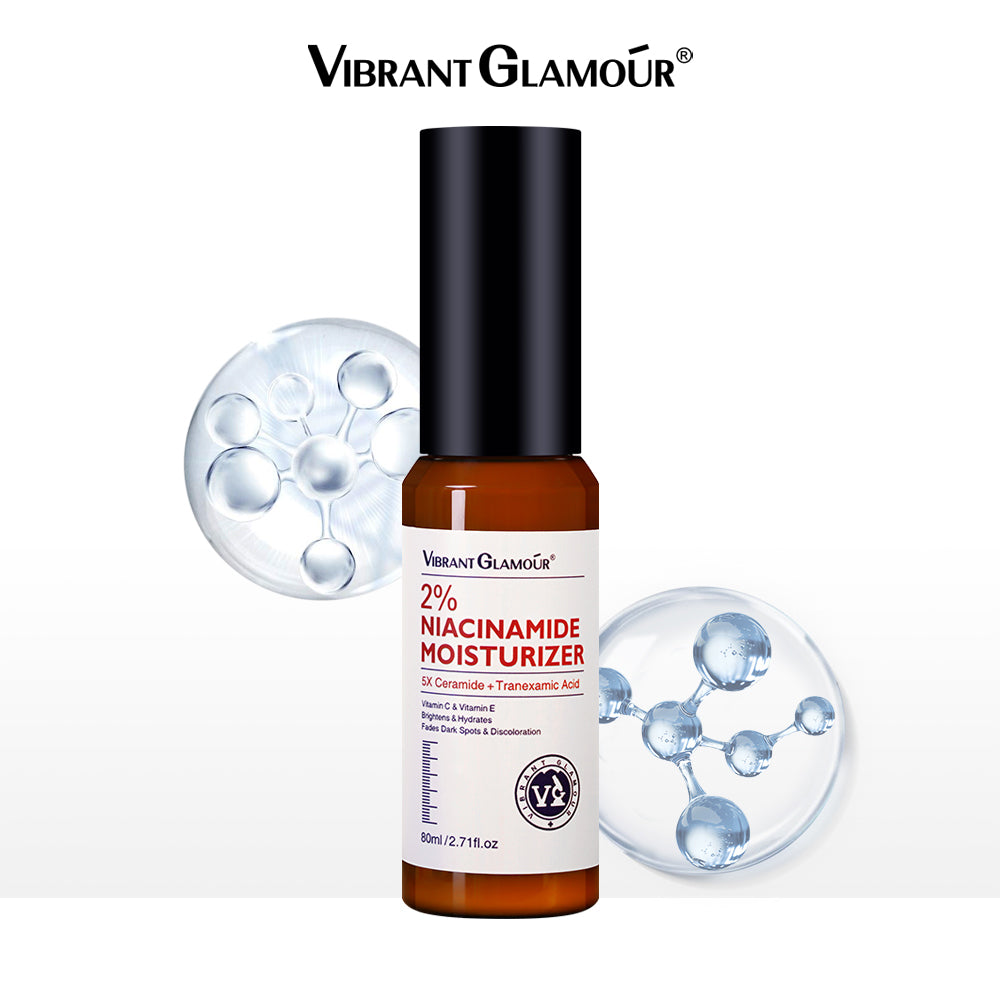 VIBRANT GLAMOUR 8% Niacinamide Whitening Face Cream, 5% Niacinamide Serum, 2% Niacinamide Moisturizer, 2% Niacinamide Toner Set