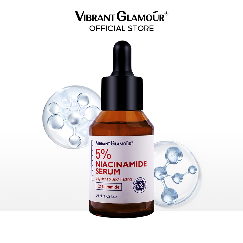 VIBRANT GLAMOUR 8% Niacinamide Whitening Face Cream 5% Niacinamide Serum Set