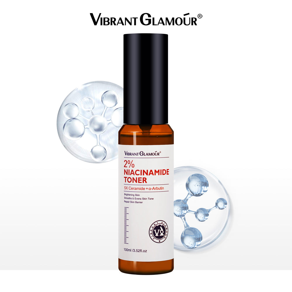 VIBRANT GLAMOUR 8% Niacinamide Whitening Face Cream 5% Niacinamide Serum & Niacinamide Toner Set