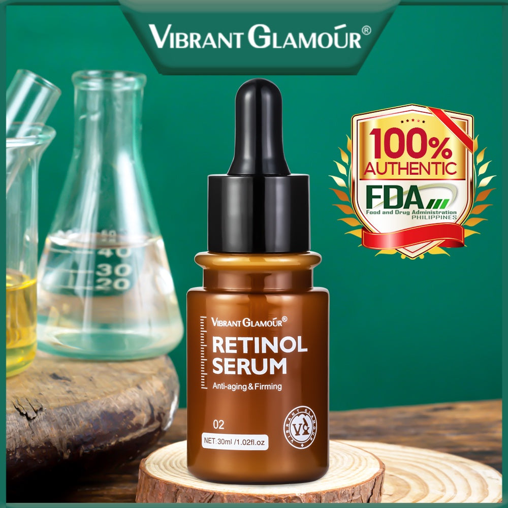 VIBRANT GLAMOUR FDA Double Retinol Serum Firming Collagen Anti-Age Fading Dark Spots Fine Lines 30mL