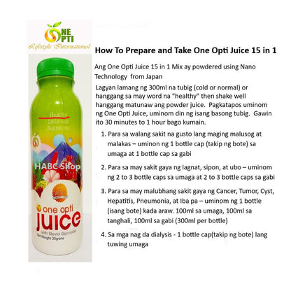 ONE OPTI JUICE 15 IN 1 MIX / Chocodrink 1 Bottle