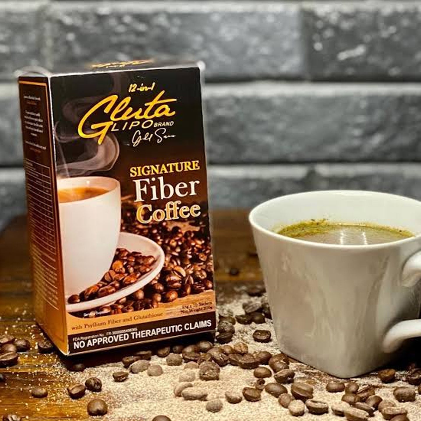 GlutaLipo New Gold Series Fiber Coffee