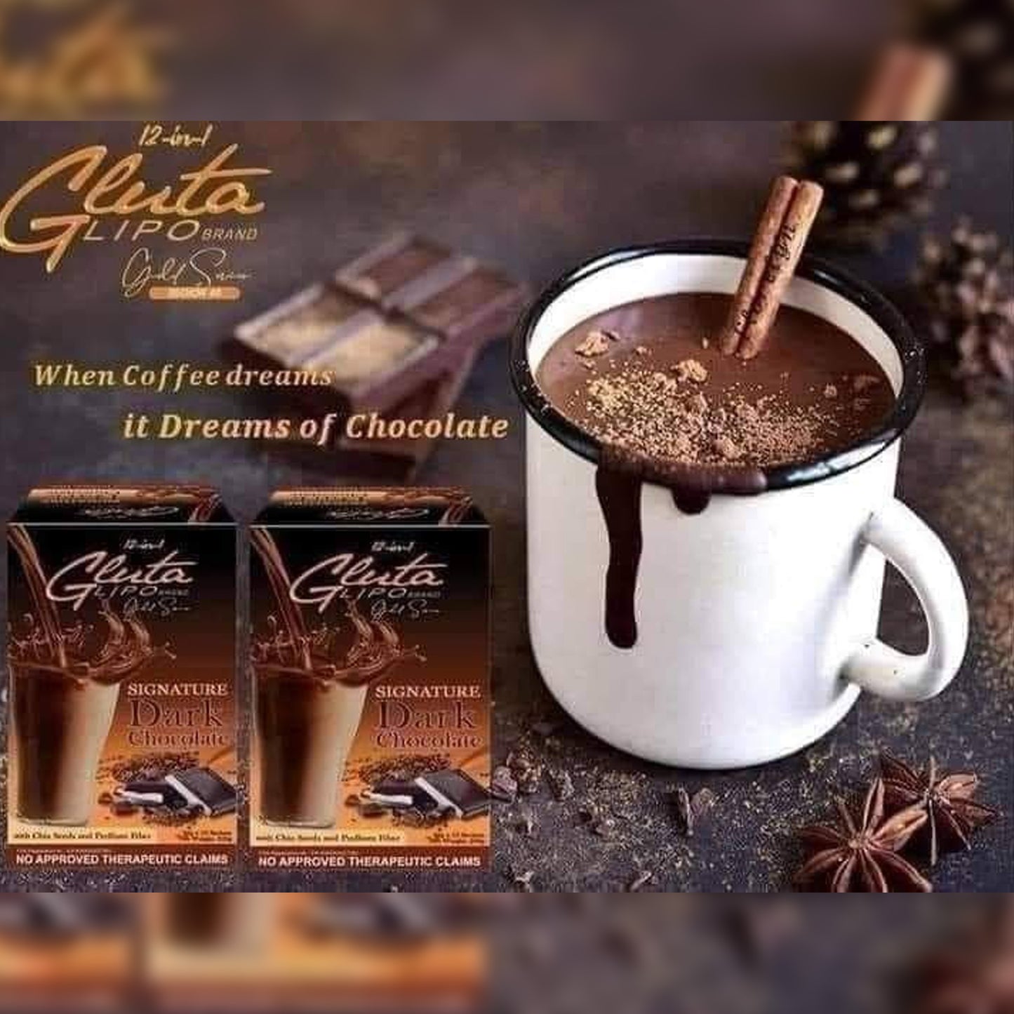 GLUTA LIPO GOLD SERIES SIGNATURE DARK CHOCO