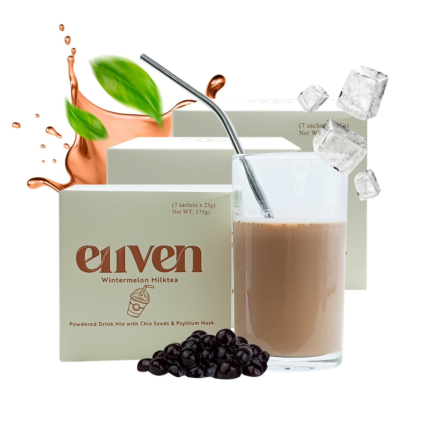 E11VEN - Wintermelon Milktea Powered Drink Mix 7 Sachets 2 Box by Ellen Adarna