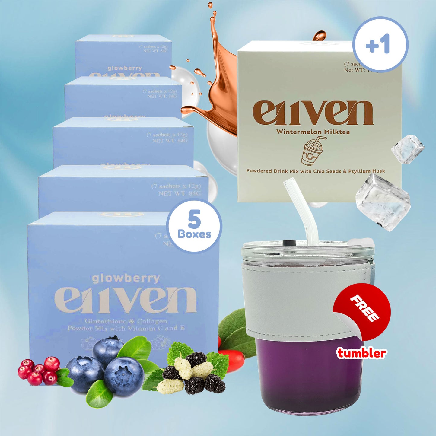 E11VEN Glowberry - Glutathione & Collagen Boosting Drink