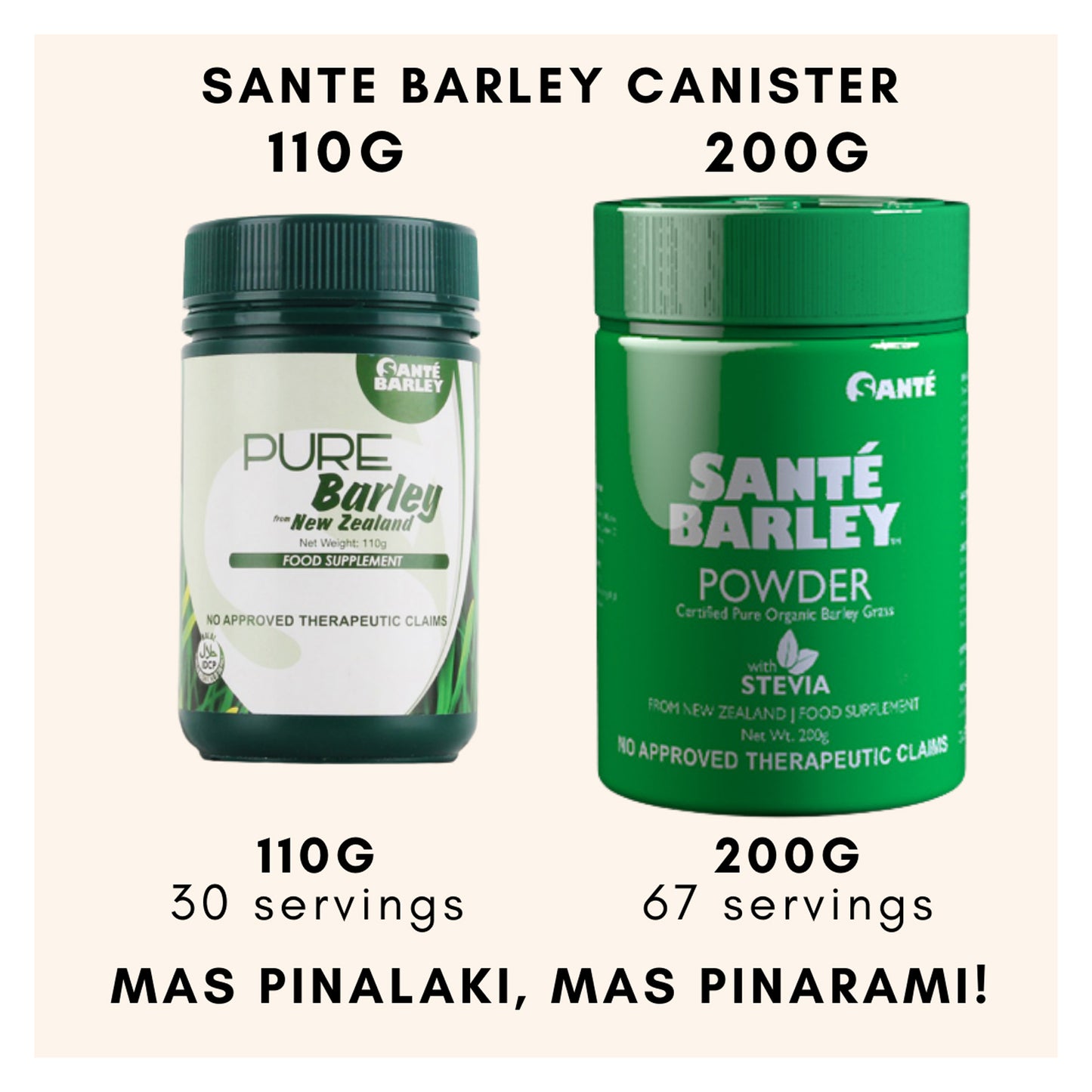 BIG CANISTER JUlCE (200g PURE BARLEY P0WDER WITH STEVIA)