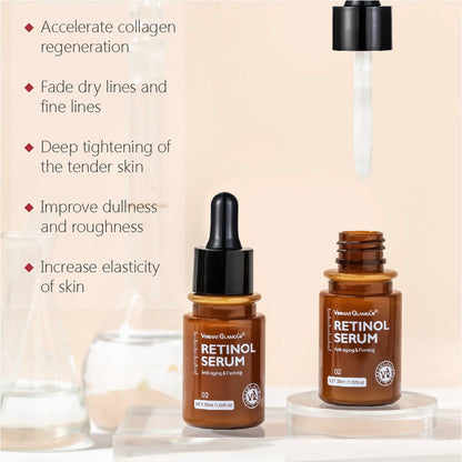 VIBRANT GLAMOUR FDA Retinol Cream + Serum Hyaluronic Acid Brighten Anti-Aging Skincare