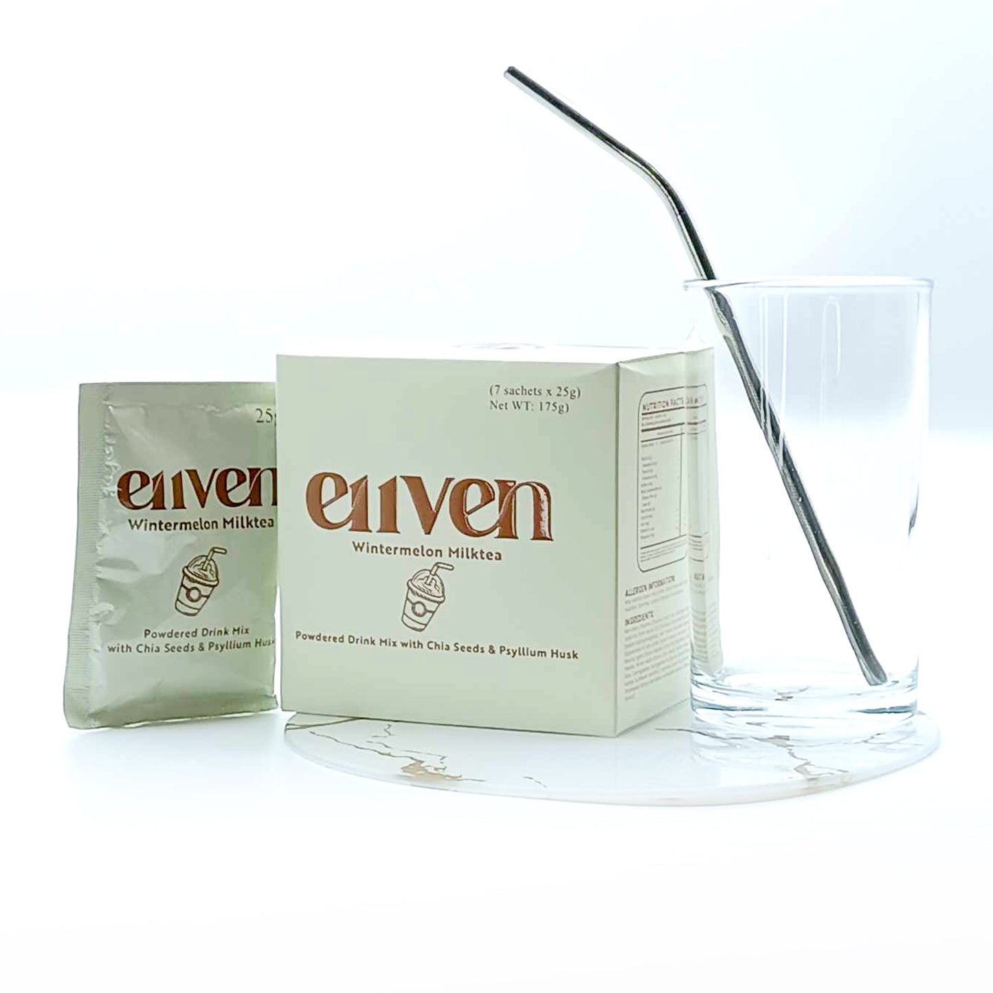 E11VEN - Wintermelon Milktea Powered Drink Mix 7 Sachets 2 Box by Ellen Adarna