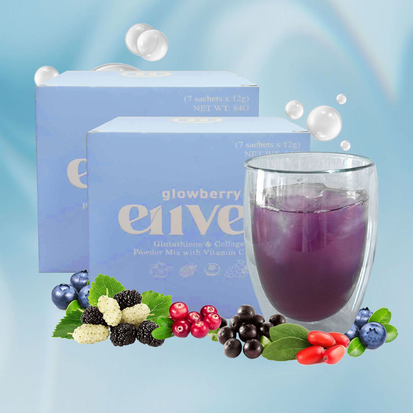 E11VEN Glowberry - Glutathione & Collagen Boosting Drink