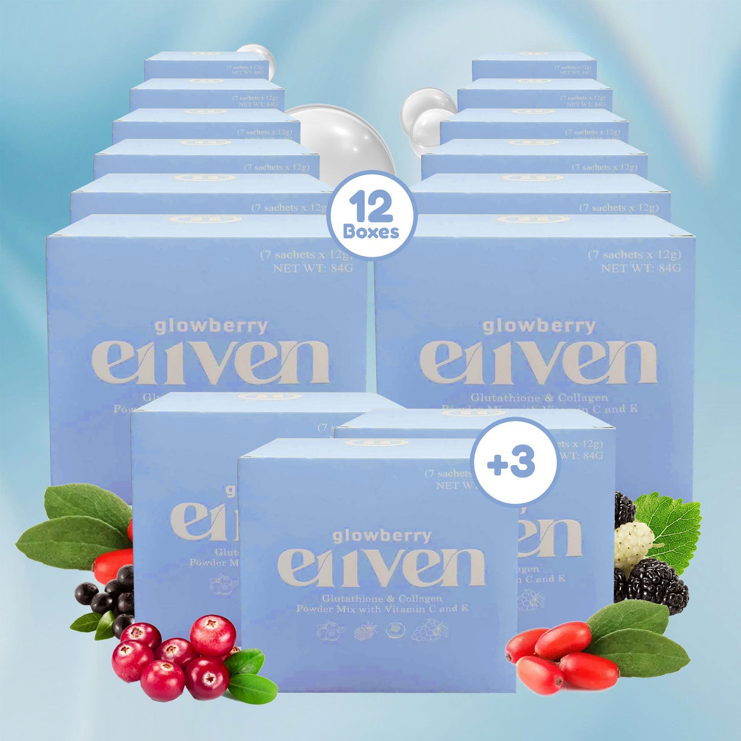 E11VEN Glowberry - Glutathione & Collagen Boosting Drink